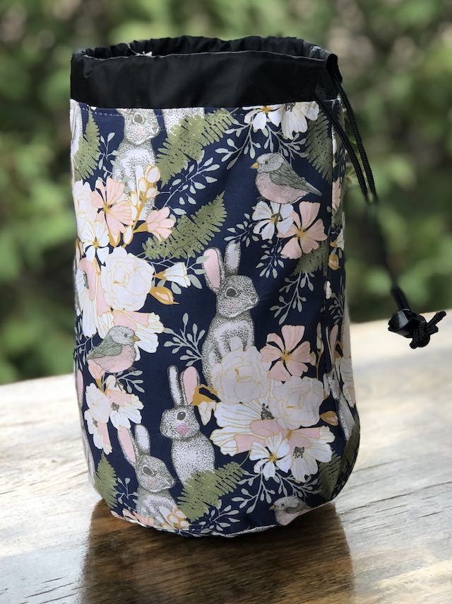 Bunny Blossoms SueBee Round Drawstring Bag