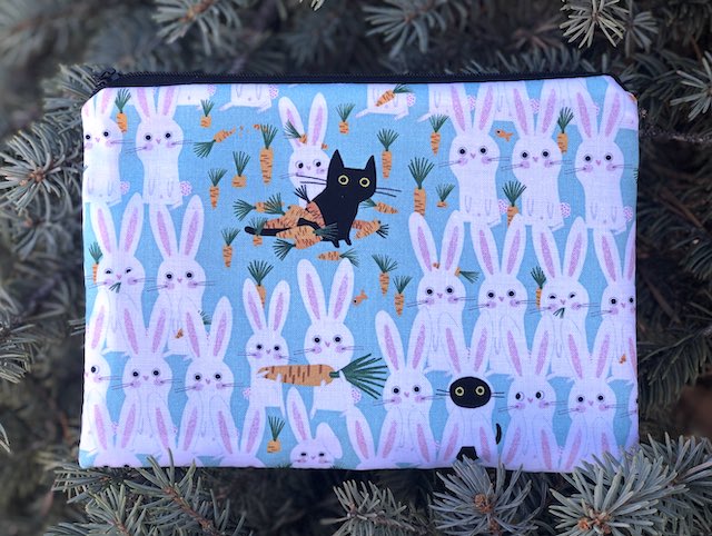 Bunny Meowscapades zippered bag, The Scooter