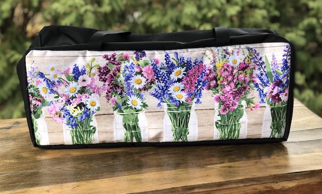 Blooming Blossoms Mahjongg Storage Set The Zippered Tote-ster,  Large Zini and Slide