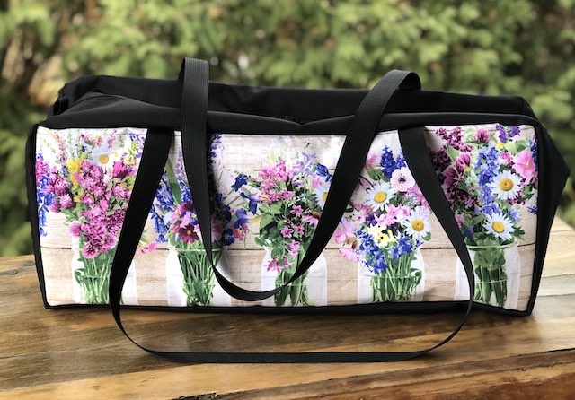 Blooming Blossoms Mahjongg Storage Set The Zippered Tote-ster,  Large Zini and Slide