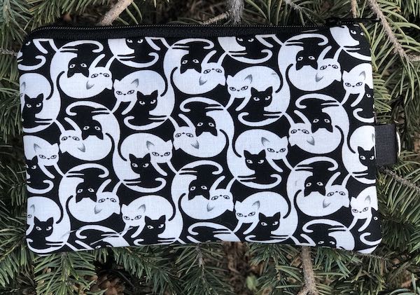 Cats in Black and White Mini Wallet Purse Organizer, smaller smart phones wallet, The Sweet Pea