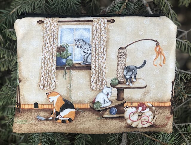 Cats Life Mahjongg card and coin purse, The Slide