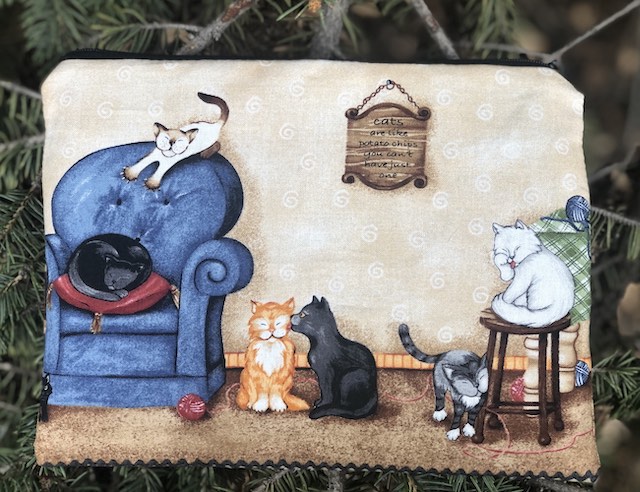 Cats life Mahjongg card and coin purse, The Slide