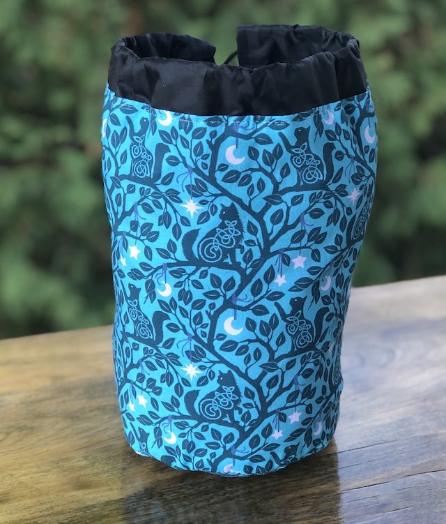 Celtic Forest Cats SueBee Round Drawstring Bag