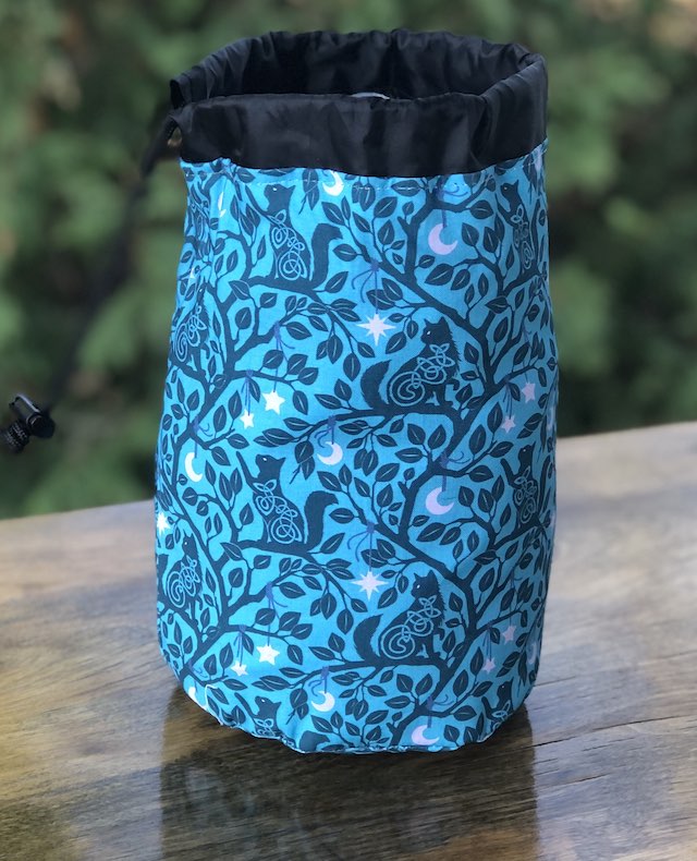 Celtic Forest Cats SueBee Round Drawstring Bag