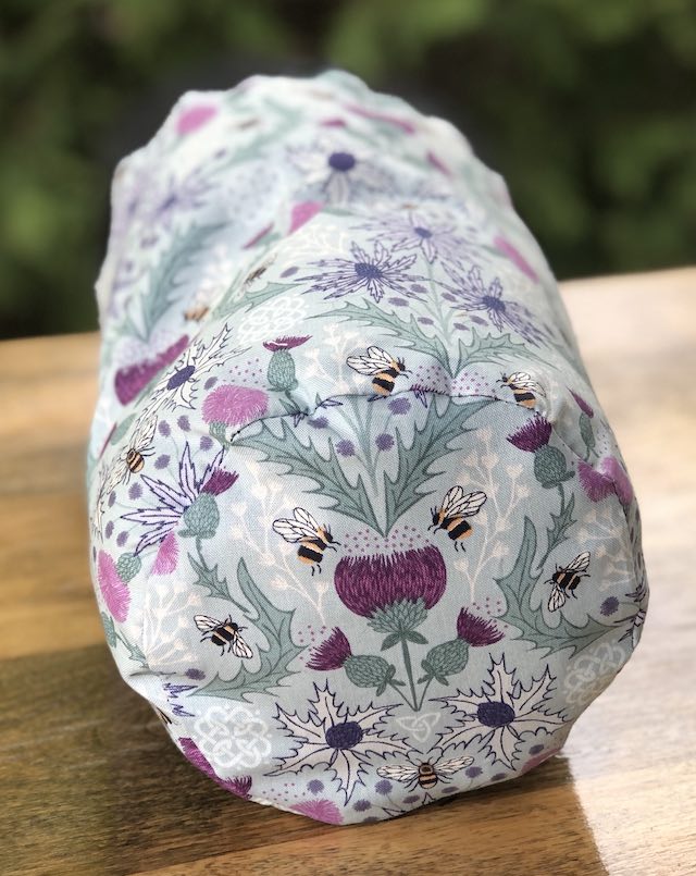 Celtic Thistle Bees SueBee Round Drawstring Bag