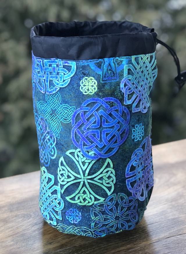 Celtic Knots SueBee Round Drawstring Bag
