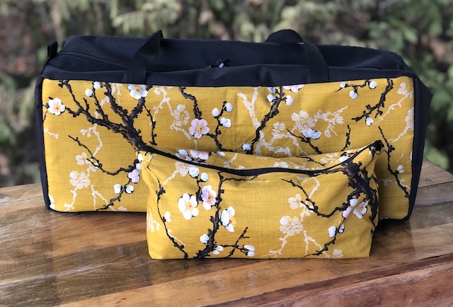 Cherry Blossoms Mahjongg Storage Set The Zippered Tote-ster and Large Zini