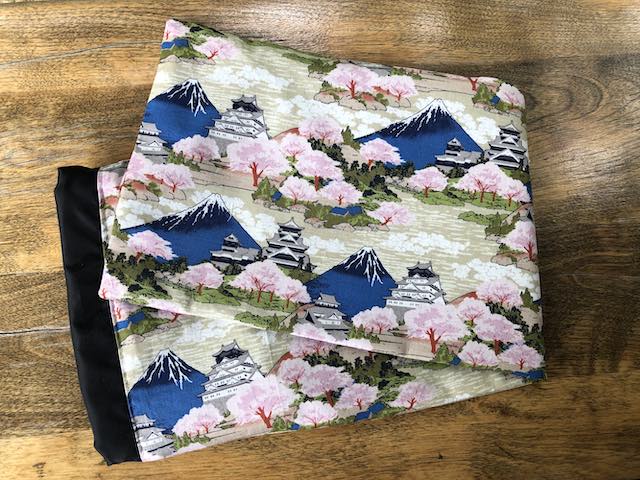 Cherry Trees and Mt. Fuji Drawstring pouch for MahJongg Racks, The Racker