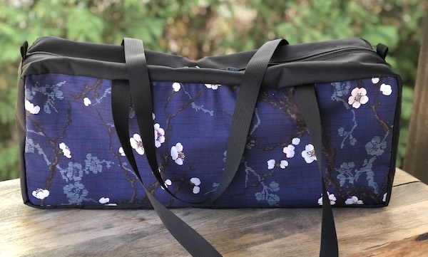 Cherry Blossoms on Navy Mahjongg Storage Set The Zippered Tote-ster and Large Zini
