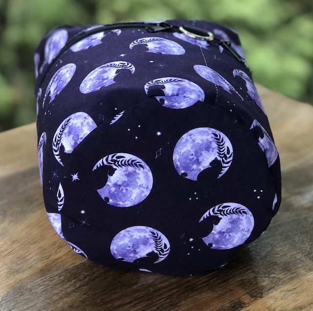 Chloe's Moon Purple Kipster Knitting Project Bag