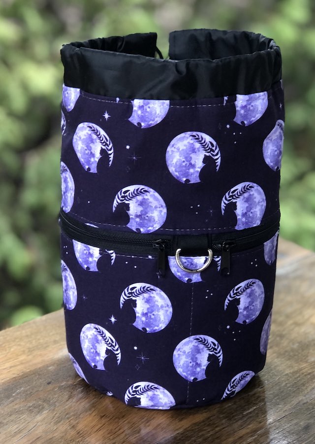 Chloe's Moon Purple Kipster Knitting Project Bag