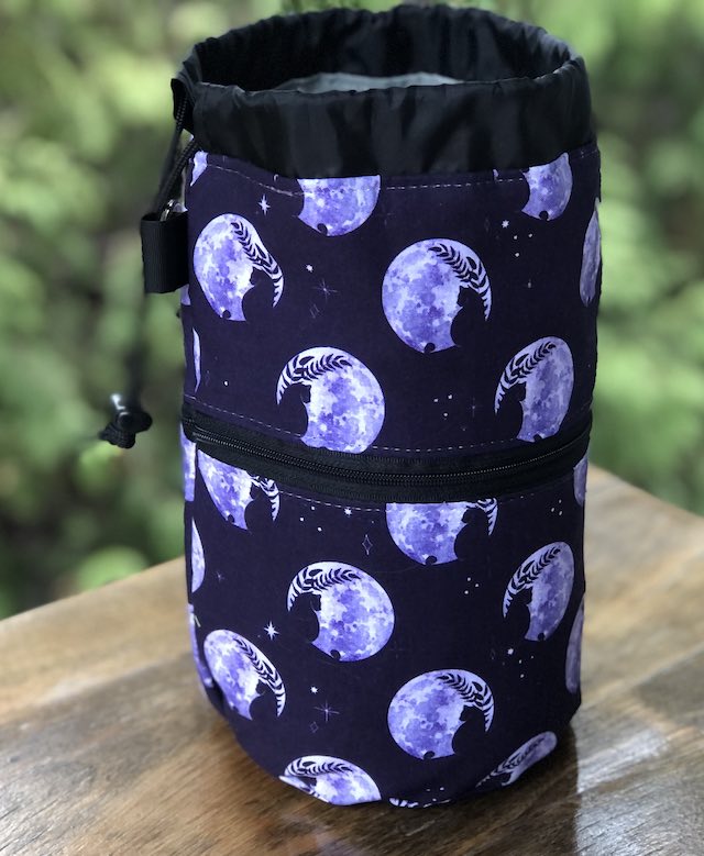 Chloe's Moon Purple Kipster Knitting Project Bag