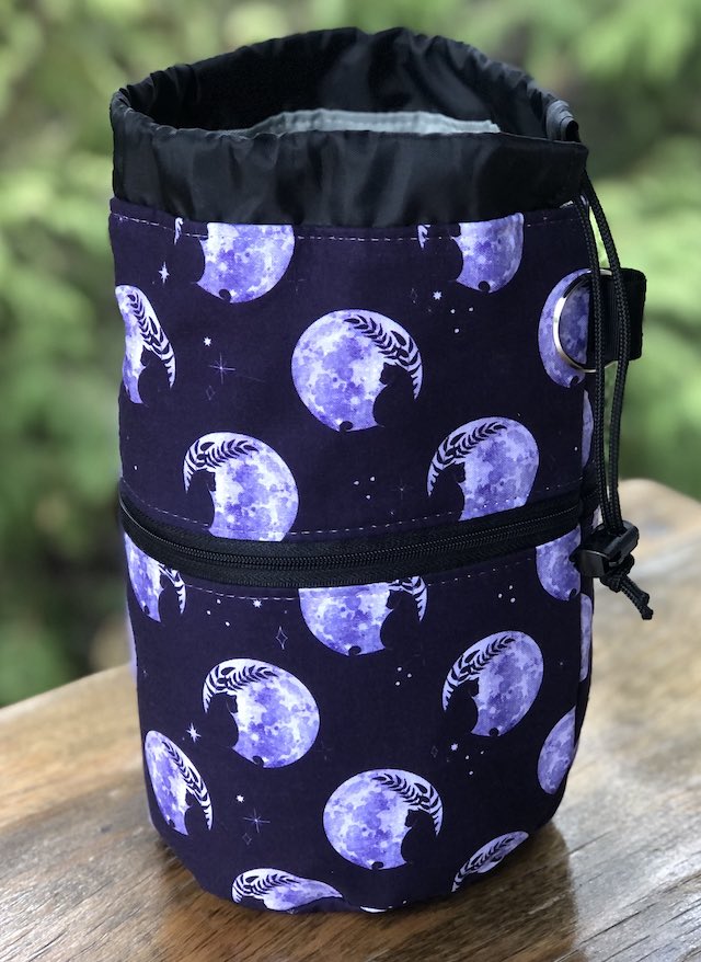 Chloe's Moon Purple Kipster Knitting Project Bag