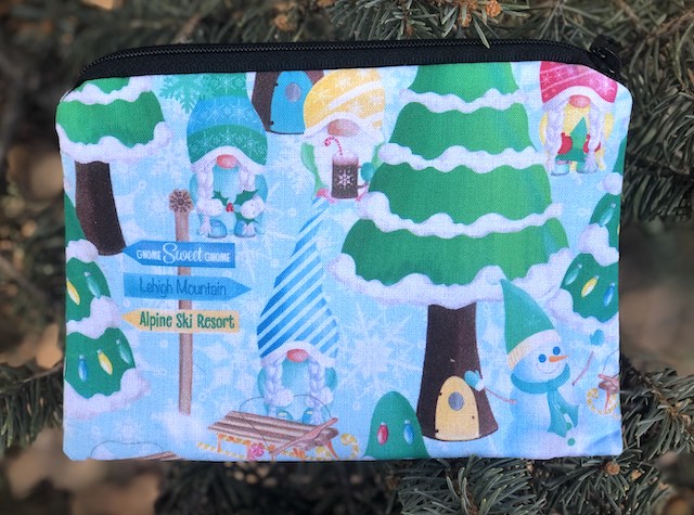 Christmas Gnomes Goldie zippered bag
