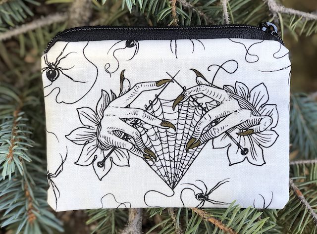 Cobweb Lace coin purse, The Raven