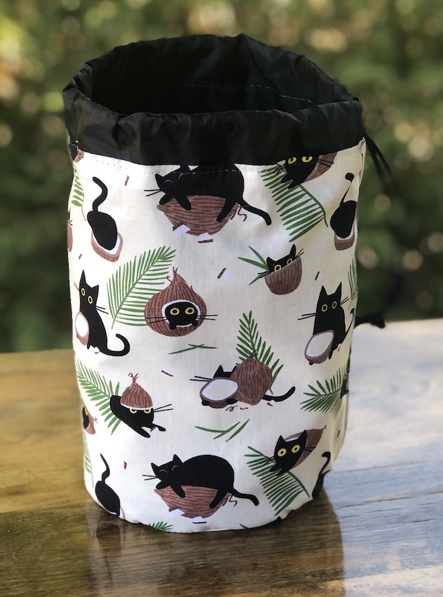 Coconut Cats SueBee Round Drawstring Bag