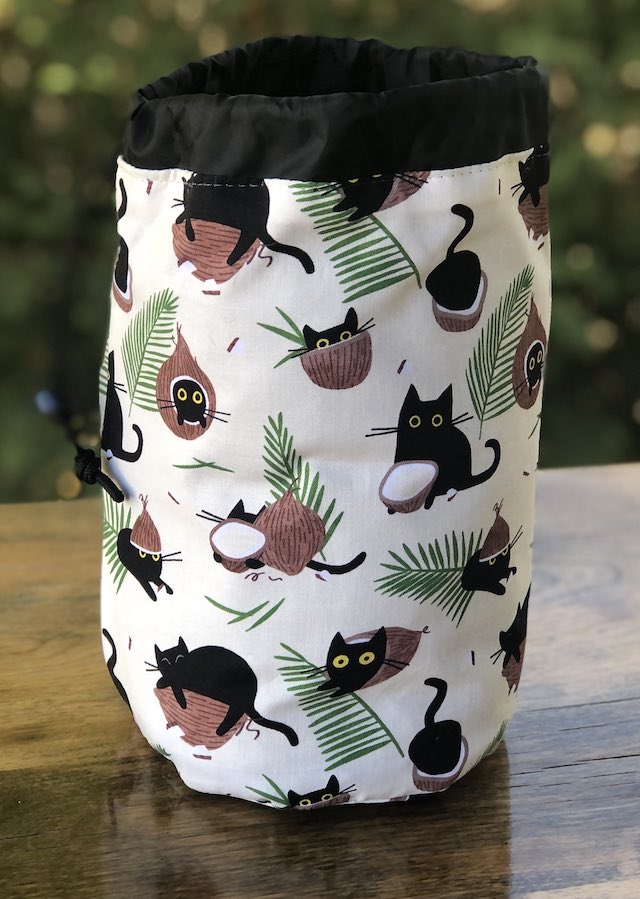 Coconut Cats SueBee Round Drawstring Bag