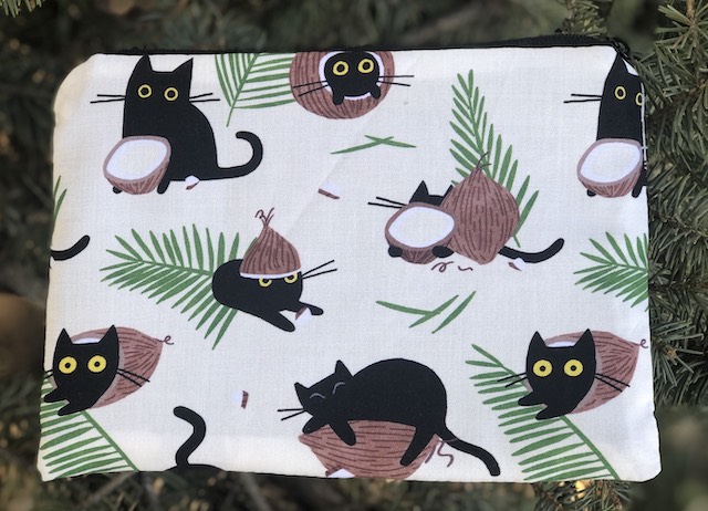 Coconut Cats zippered bag, The Scooter