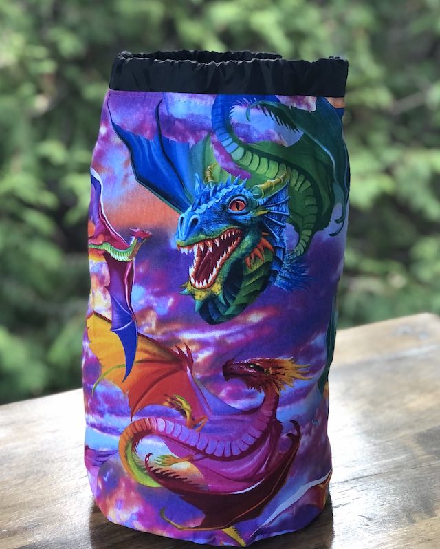 Colorful Dragons drawstring bag, The Large Suebee