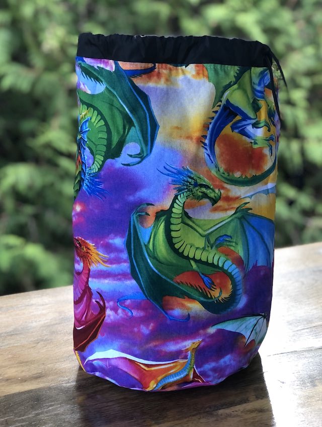 Colorful Dragons drawstring bag, The Large Suebee