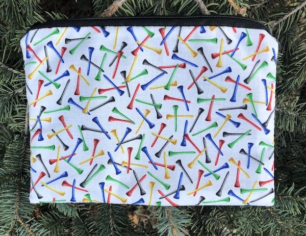 Colorful Golf Tees Golf zippered bag, The Scooter