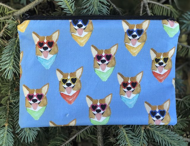 Corgi Love zippered bag, The Scooter