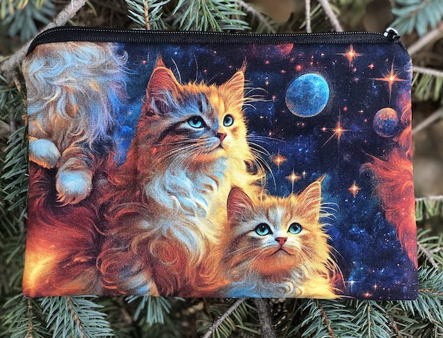 Cosmic cats zippered bag, The Scooter