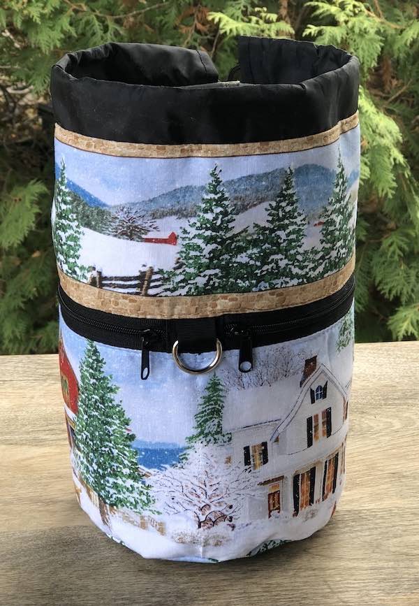 Country Winter Kipster Knitting Project Bag