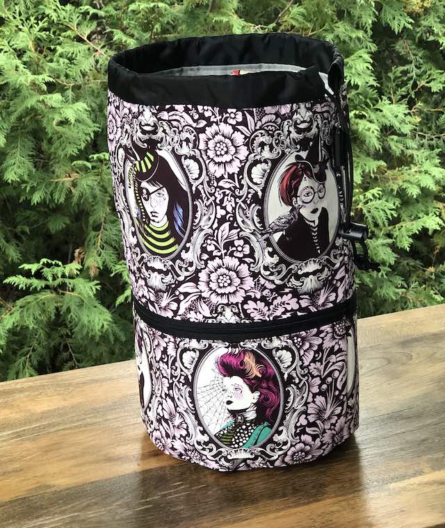 Nightshade Coven knitting project bag, large Kipster