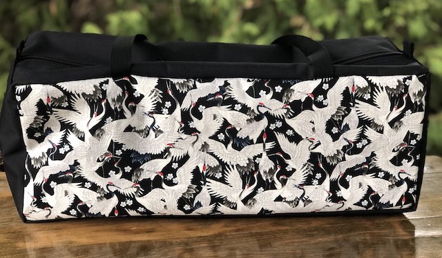 Dancing Cranes Mahjongg Storage Set The Zippered Tote-ster and Large Zini