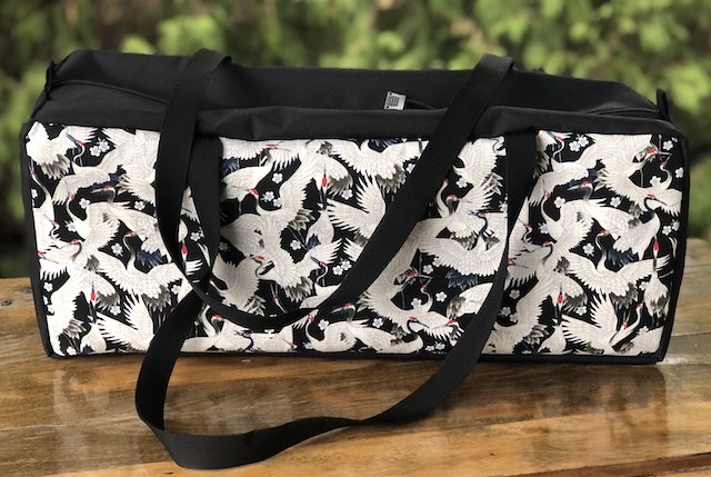 Dancing Cranes Mahjongg Storage Set The Zippered Tote-ster and Large Zini