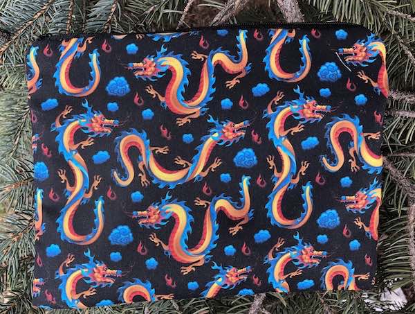 Dancing Dragons Mahjongg card and coin purse, The Slide