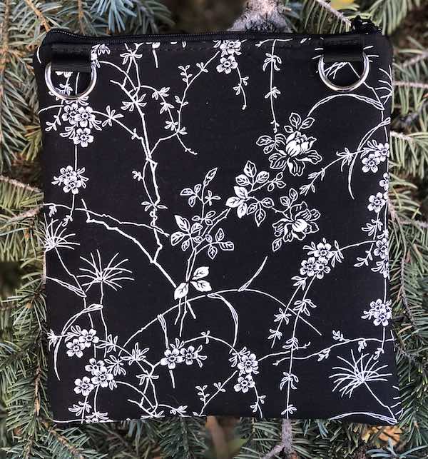 Delicate Blooms convertible clutch, wristlet or shoulder bag, The Squirrel