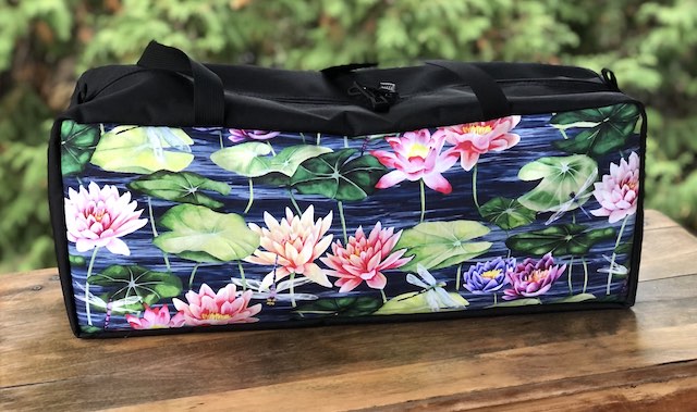 Dragonflies and Waterlilies Supa Dupa Mahjongg Storage Set, The Zippered Tote-ster, Large Zini, Racker and Mattie