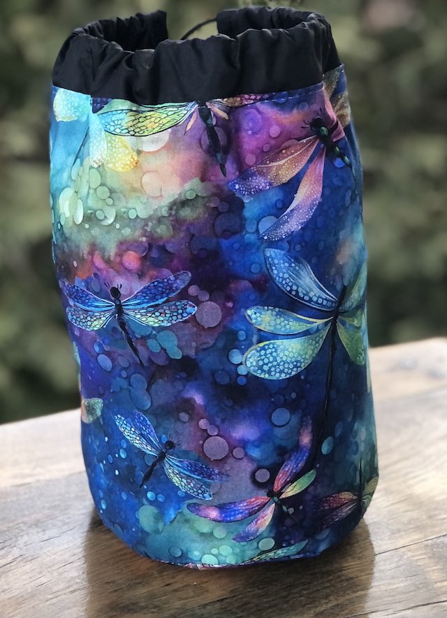 Dragonfly Dreams SueBee Round Drawstring Bag