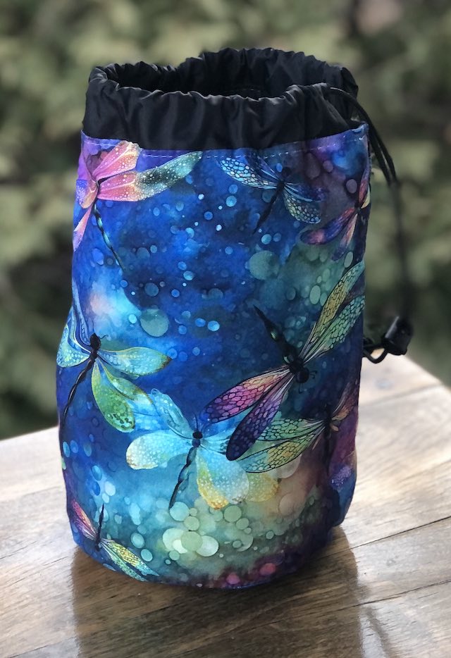 Dragonfly Dreams SueBee Round Drawstring Bag