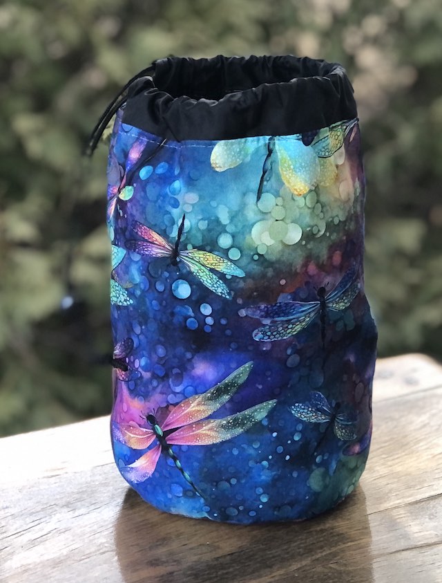 Dragonfly Dreams SueBee Round Drawstring Bag