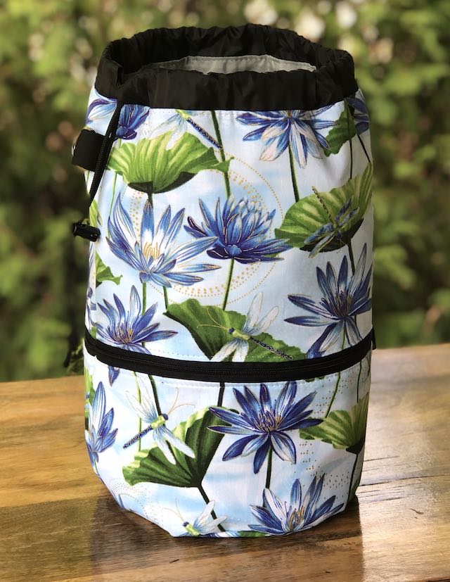 Dragonfly Pond knitting project bag, large Kipster