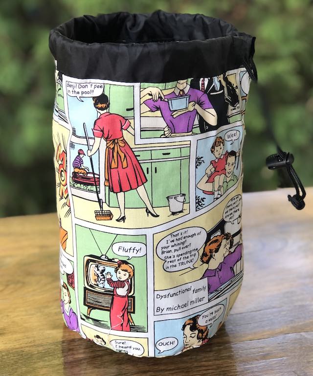 Dysfunctional Family SueBee Round Drawstring Bag