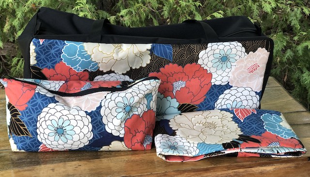 Elegance Three Piece Mahjongg Storage Set, The Zippered Tote-ster, Large Zini and Mattie