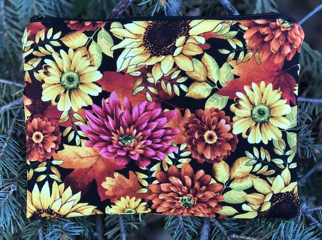 Fall Flowers zippered bag, The Scooter