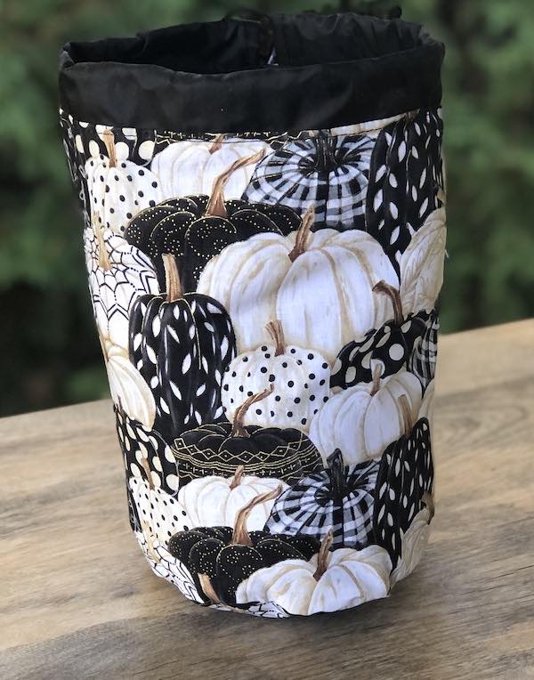 Fall Potpourri SueBee Round Drawstring Bag