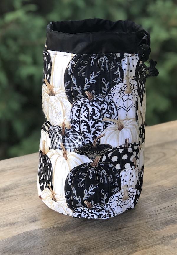 Fall Potpourri SueBee Round Drawstring Bag