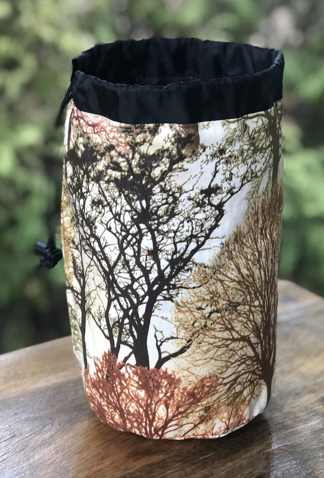 Fall Trees SueBee Round Drawstring Bag