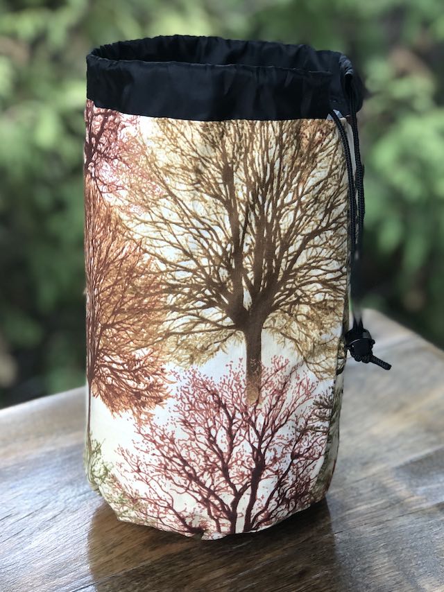 Fall Trees SueBee Round Drawstring Bag