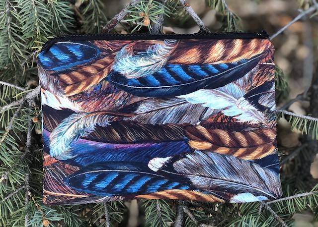 Feathers zippered bag, The Scooter