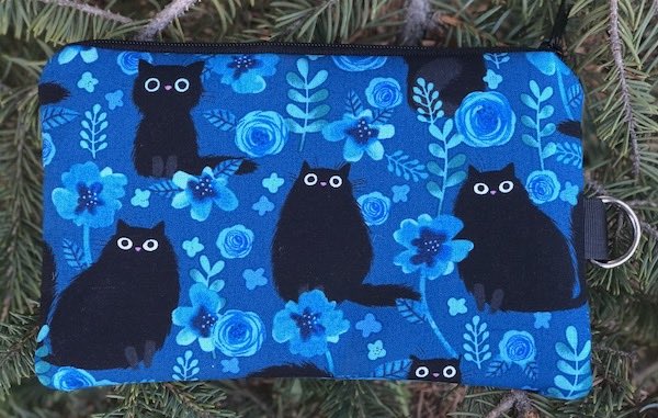 Felines and Flowers Mini Wallet Purse Organizer, smaller smart phones wallet, The Sweet Pea