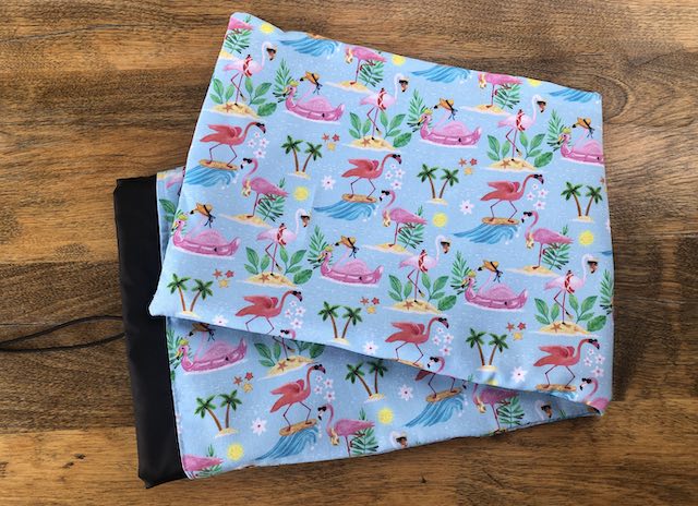 Flamingo Frolics Drawstring pouch for Mah Jongg Racks, The Racker