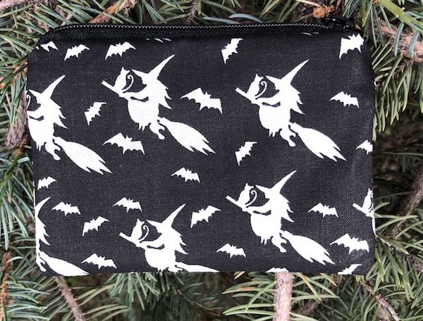 Flying Witches Coin purse, The Raven - pick black or yellow